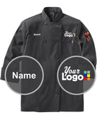 Chef Designs L/S Oilblok Mimix Custom Chef Coat, color: Charcoal