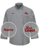 Chef Designs L/S Oilblok Mimix Custom Chef Coat, color: Grey
