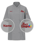RedKap S/S Oilblok Mimix Custom Chef Coat, color: Grey
