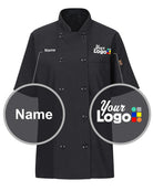 Chef Designs S/S Oilblok Mimix Custom Chef Coat, color: Black