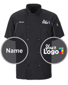 Chef Designs S/S Oilblok Mimix Custom Chef Coat, color: Black