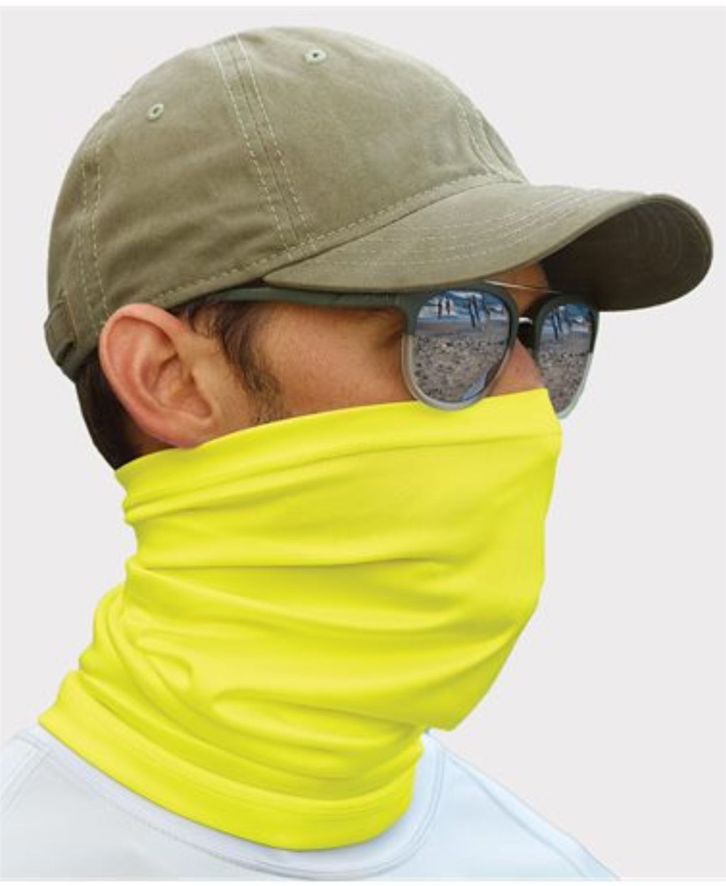 Paragon Hi-Visibility Sun Neck Gaiter, color: Safety Green