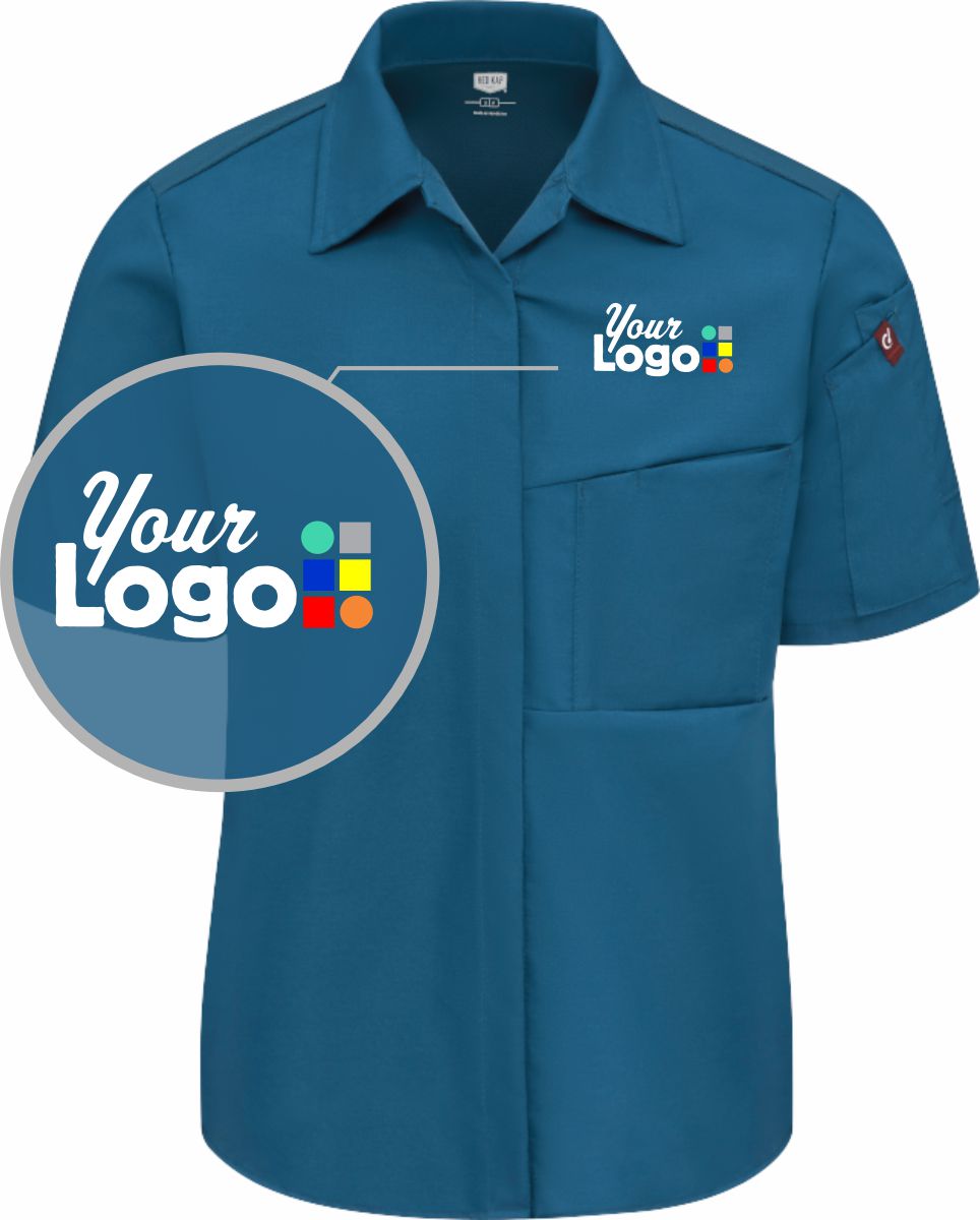 RedKap S/S Airflow with Oilblok Custom Cook Shirt, color: Teal