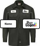 Dickies L/S Traditional Custom Work Shirt, color: Olive Green