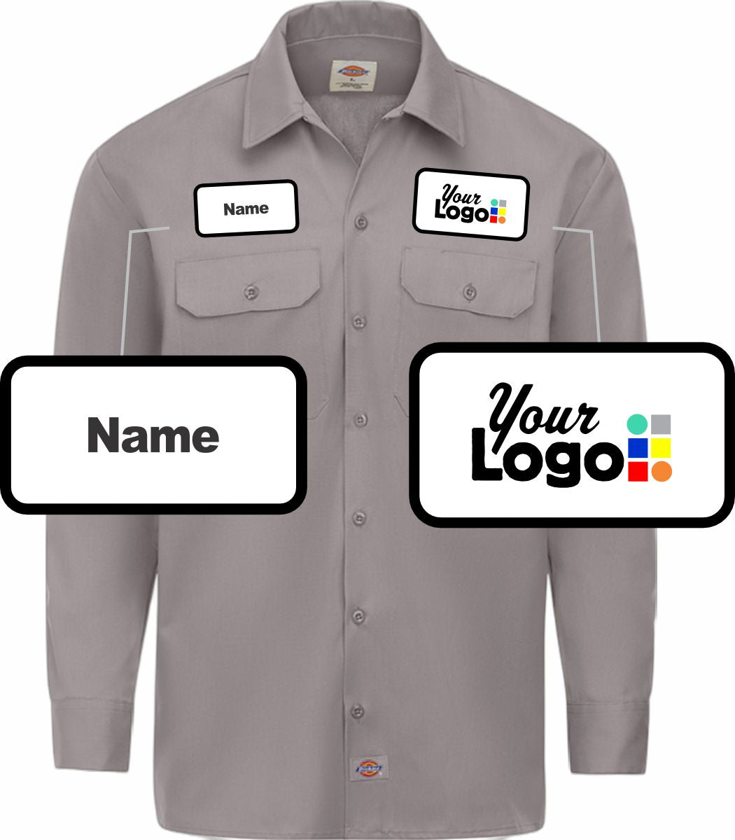 Dickies L/S Traditional Custom Work Shirt, color: Silver Grey