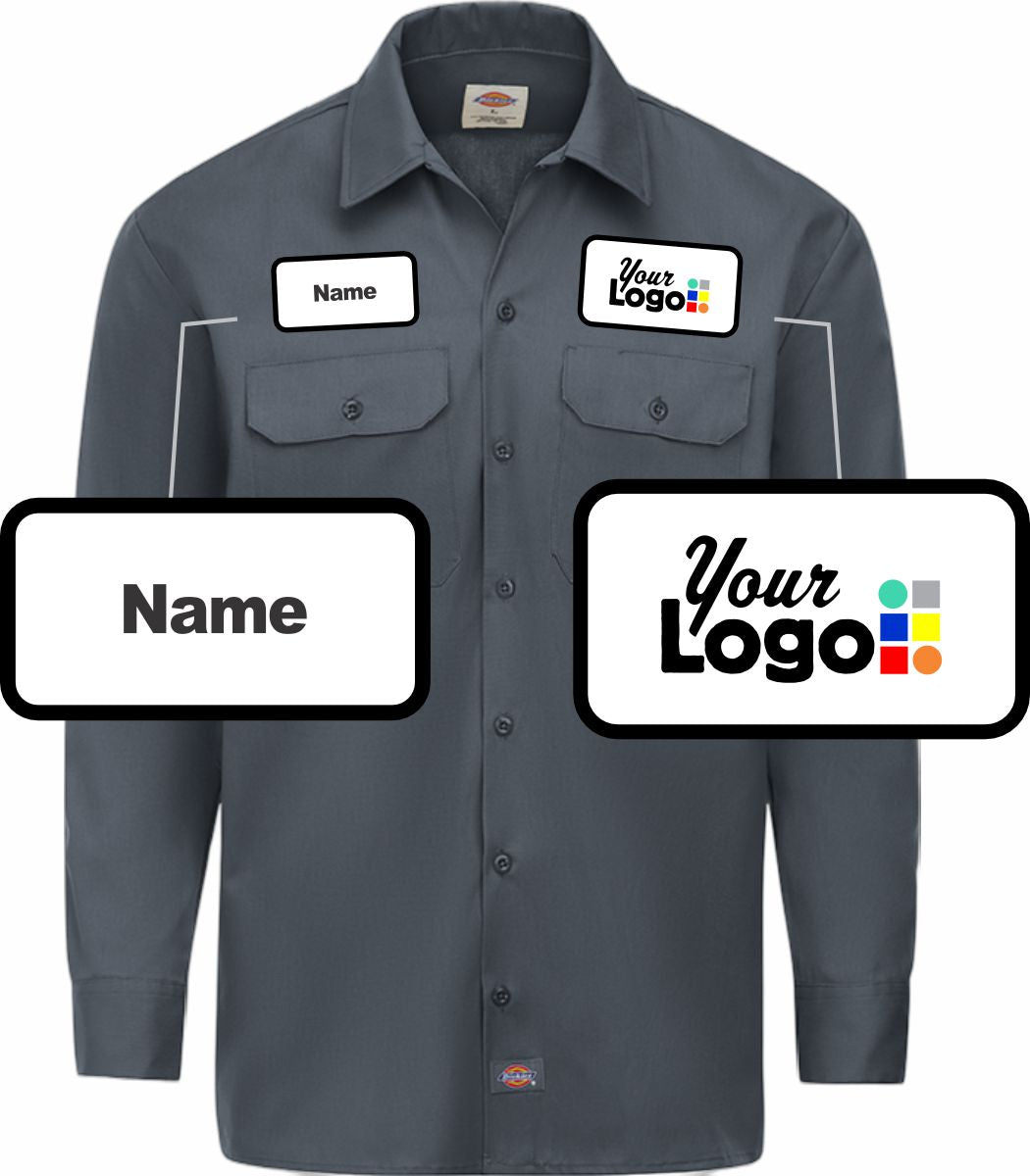 Dickies L/S Traditional Custom Work Shirt, color: Charcoal