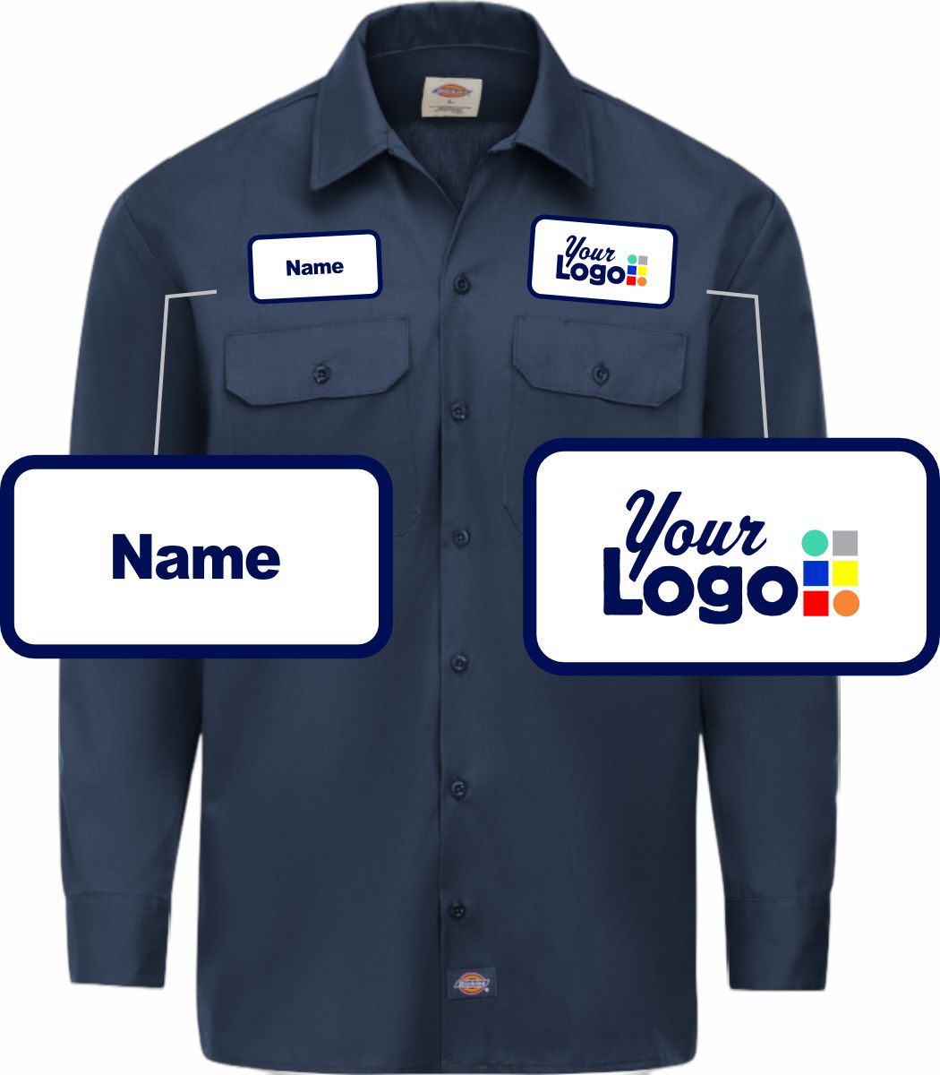 Dickies L/S Traditional Custom Work Shirt, color: Dark Navy