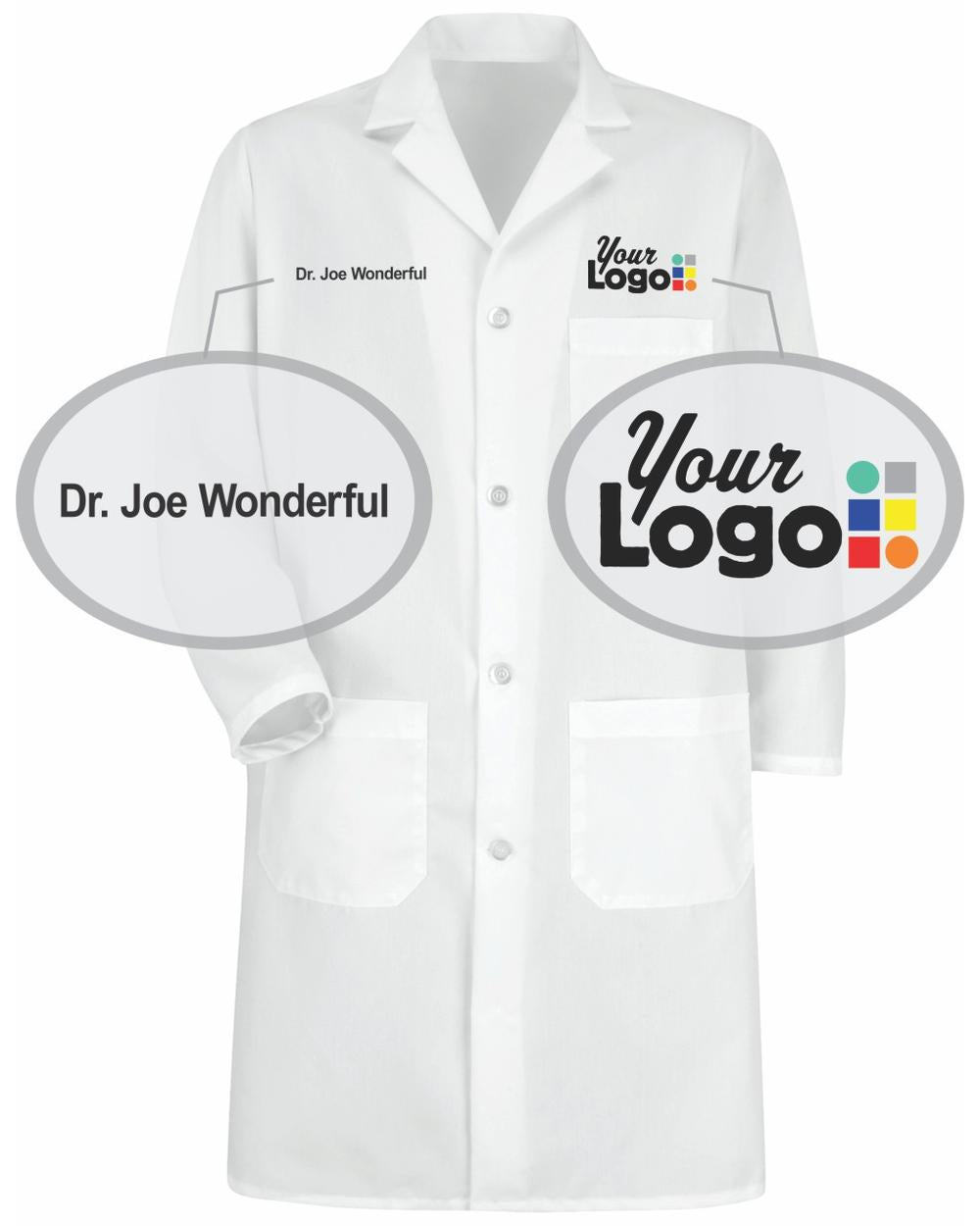 Men's Standard Custom-Medical Coat, color: White