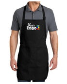 Port Authority Full-Length Bib Custom Apron, color: Black
