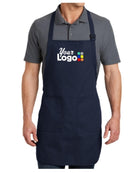 Port Authority Full-Length Bib Custom Apron, color: Navy