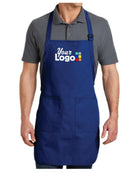 Port Authority Full-Length Bib Custom Apron, color: Royal