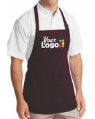 Port Authority Med-Length Bib Custom Apron, color: Maroon