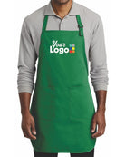 Port Authority Full-Length Blend Bib Custom Apron, color: Kelly Green