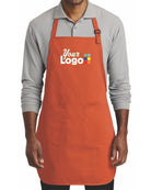 Port Authority Full-Length Blend Bib Custom Apron, color: Orange