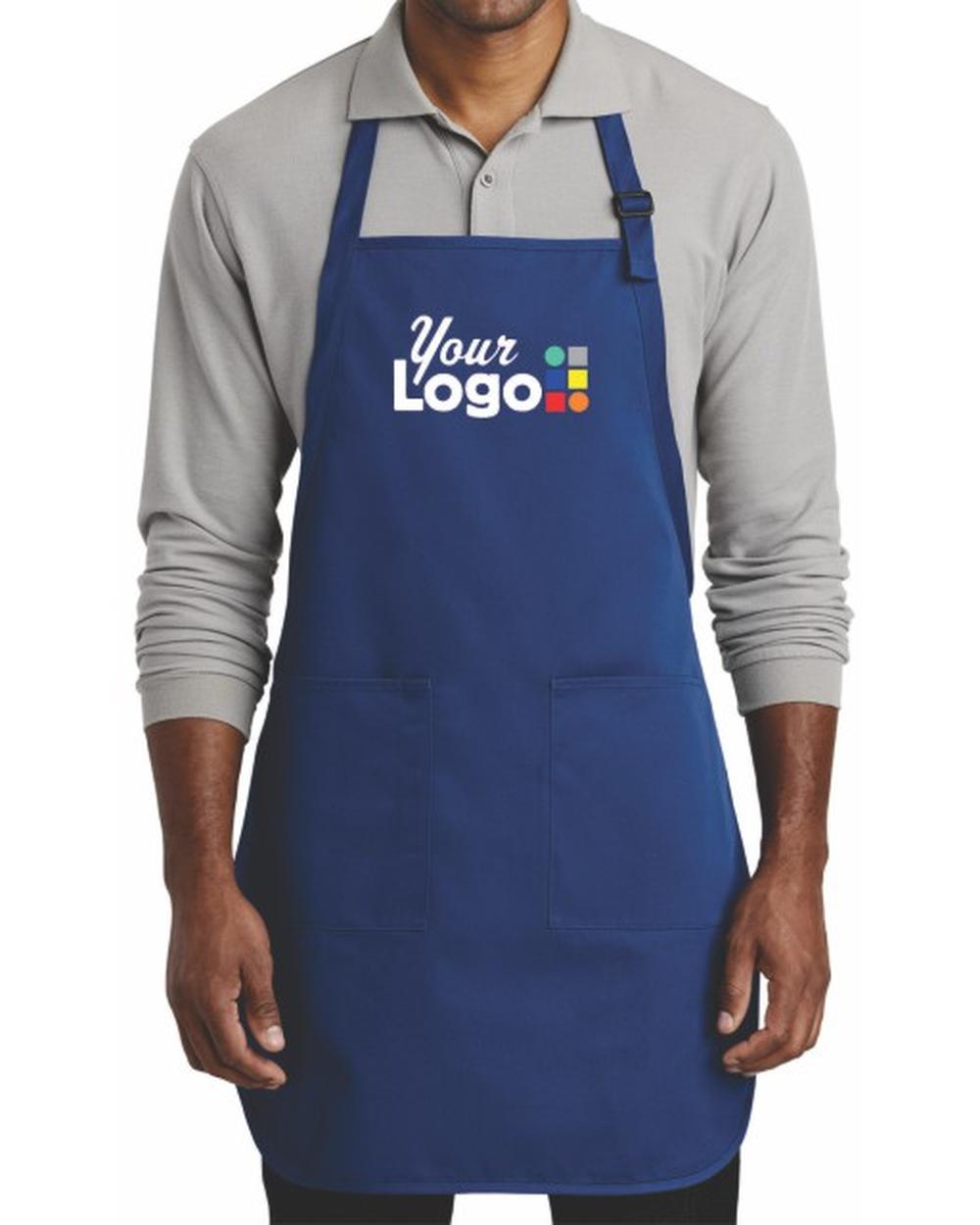 Port Authority Full-Length Blend Bib Custom Apron, color: Royal