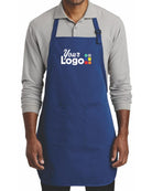 Port Authority Full-Length Blend Bib Custom Apron, color: Royal