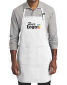 Port Authority Full-Length Blend Bib Custom Apron, color: White