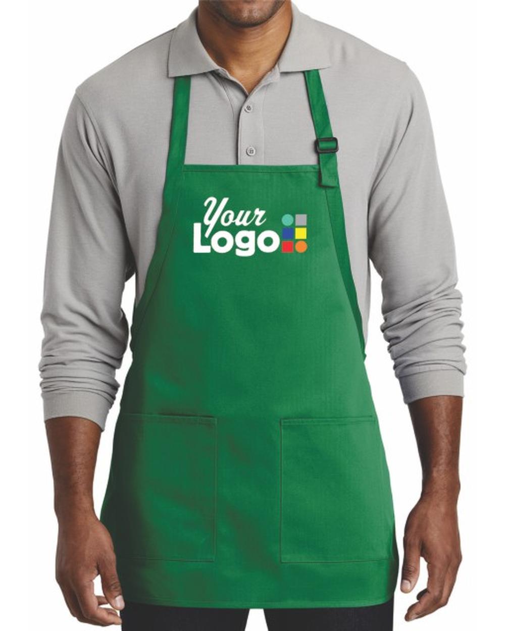 Port Authority Medium-Length Custom Apron, color: Kelly Green