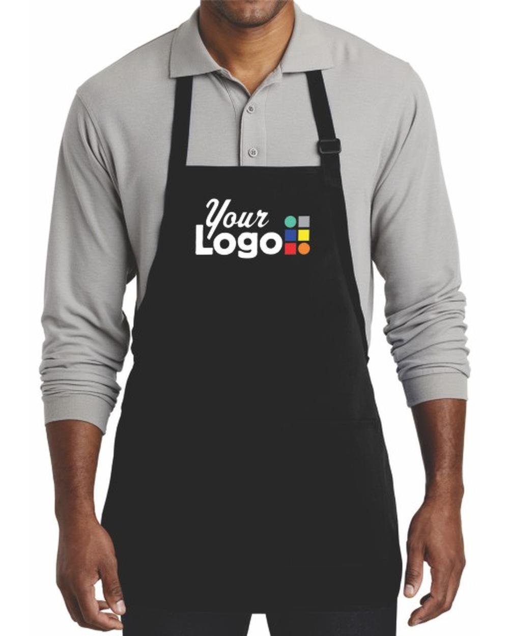 Port Authority Medium-Length Custom Apron, color: Black