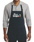 Port Authority Medium-Length Custom Apron, color: Navy