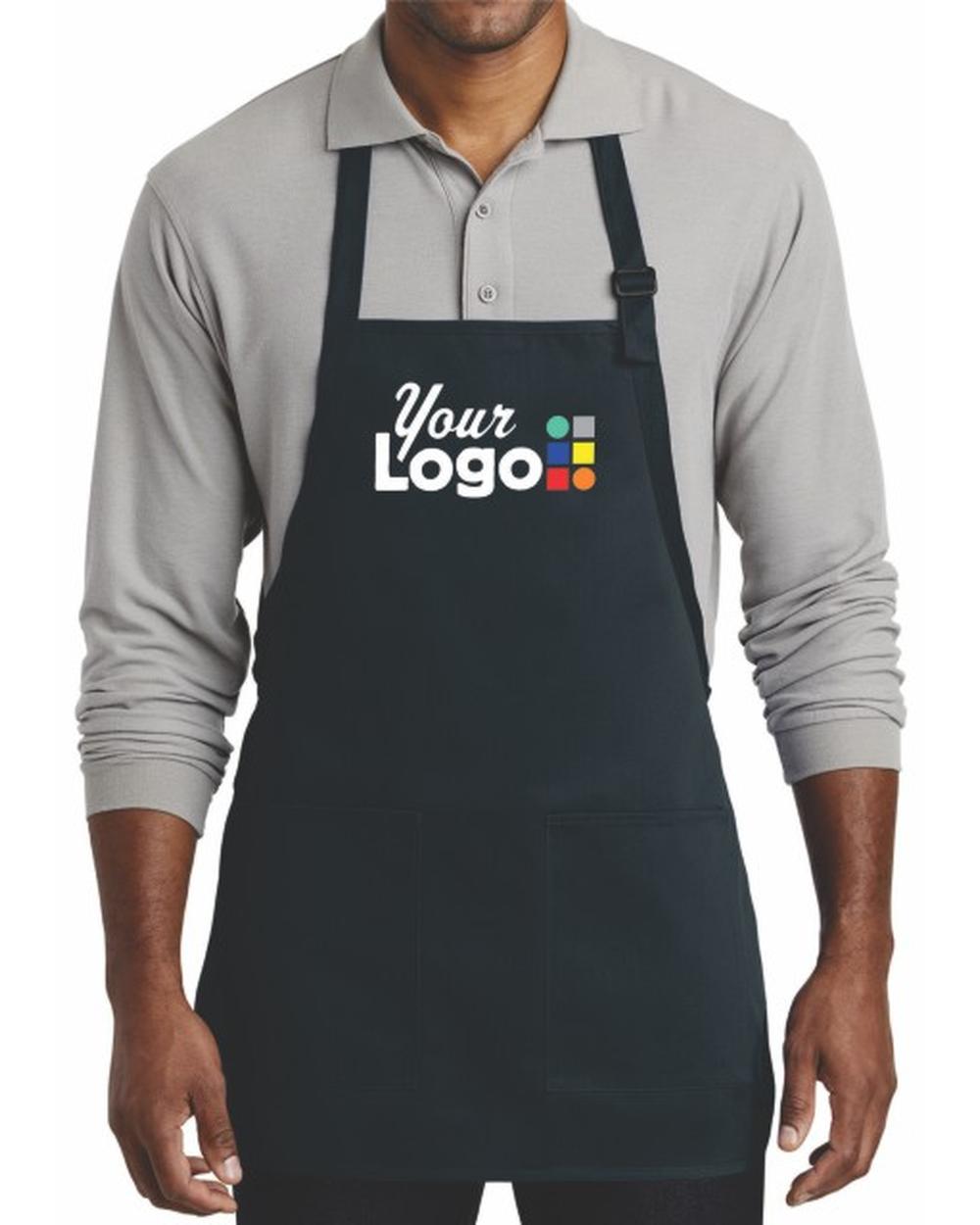 Port Authority Medium-Length Custom Apron, color: Navy