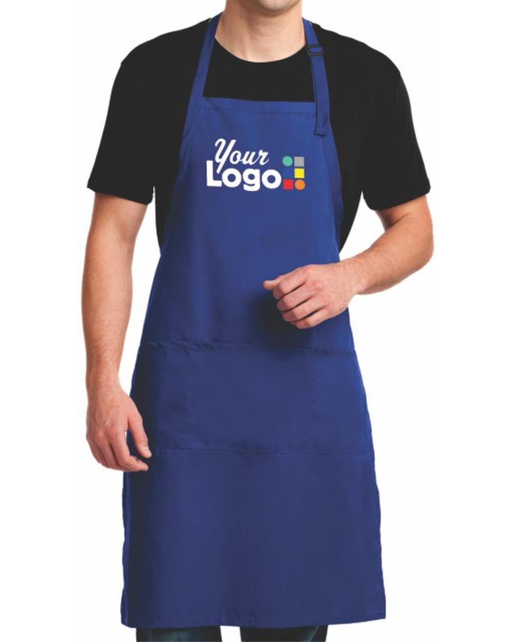 Port Authority Full-Size Bib Custom Apron, color: Royal