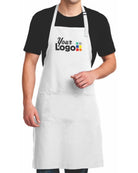 Port Authority Full-Size Bib Custom Apron, color: White