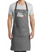 Port Authority Market Full-Length Custom Apron, color: Ash Grey