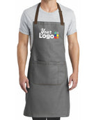 Port Authority Market Full-Length Custom Apron, color: Ash Grey