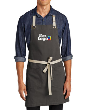 Port Authority Canvas Adjustable 2-Pocket Custom Apron, color: Magnet/Stone