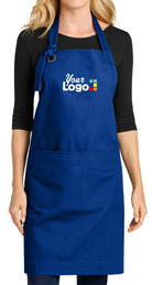 Port Authority Signature Heavy Twill Bib Custom Apron, color: True Royal