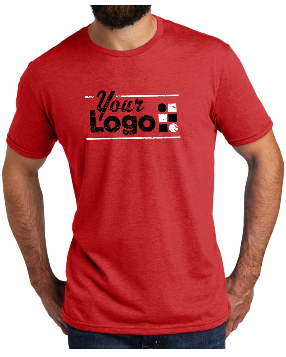 Allmade S/S Tri-Blend Custom T-Shirt, color: Rise Up Red