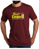 Allmade S/S Tri-Blend Custom T-Shirt, color: Vino Red