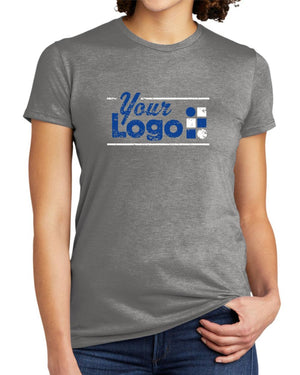 Allmade Women's S/S Tri-Blend Custom T-Shirt, color: Aluminum Grey