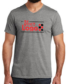 Allmade S/S Tri-Blend V-Neck Custom T-Shirt, color: Aluminum Grey