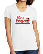 Allmade S/S Tri-Blend V-Neck Custom T-Shirt, color: Fairly White