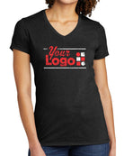 Allmade S/S Tri-Blend V-Neck Custom T-Shirt, color: Space Black