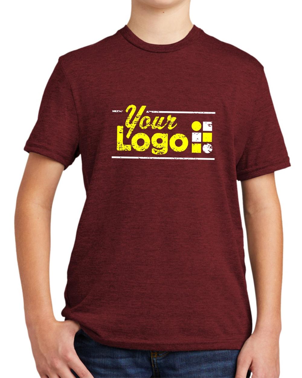 Allmade S/S Tri-Blend Custom T-Shirt, color: Vino Red