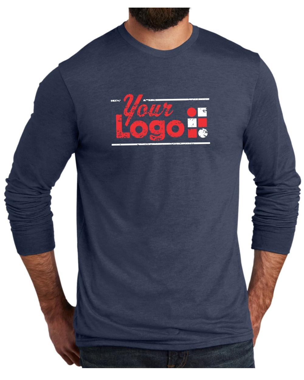 Allmade L/S Tri-Blend Custom T-Shirt, color: Rebel Blue