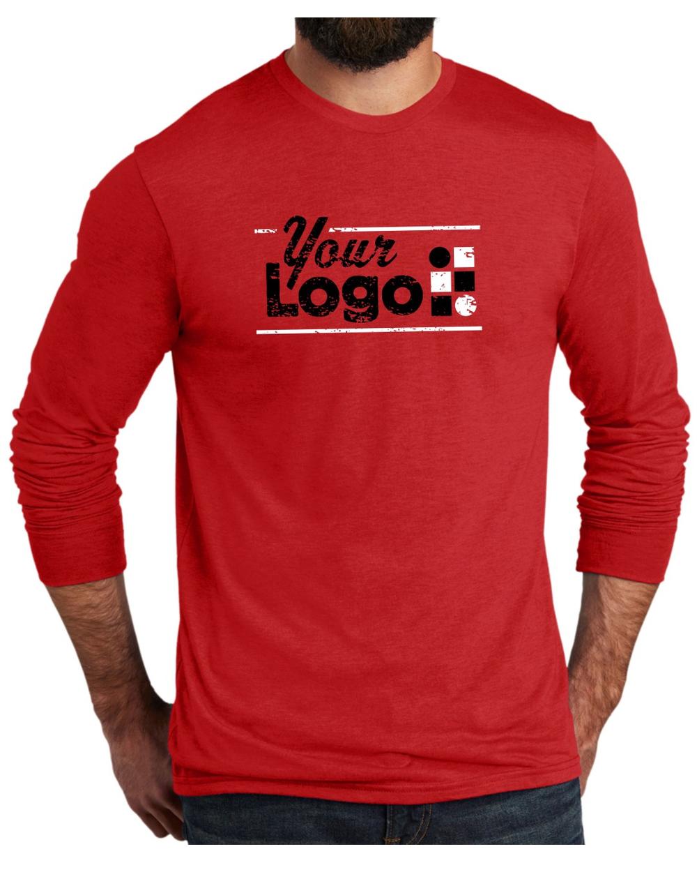 Allmade L/S Tri-Blend Custom T-Shirt, color: Rise Up Red