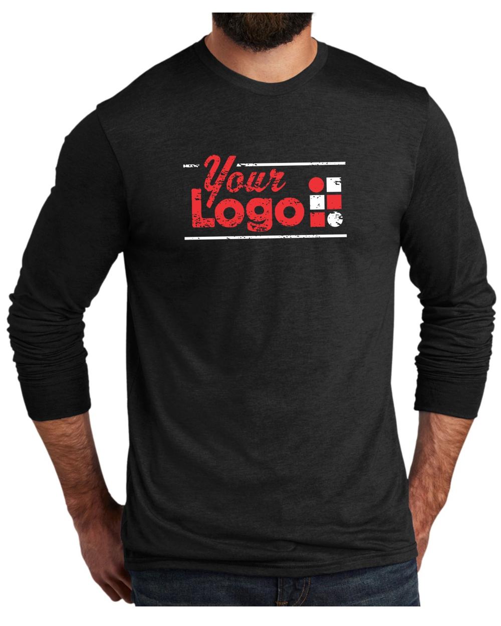 Allmade L/S Tri-Blend Custom T-Shirt, color: Space Black