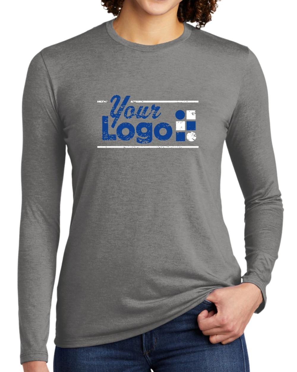Women's Tri-Blend Custom T-Shirt, color: Aluminum Grey