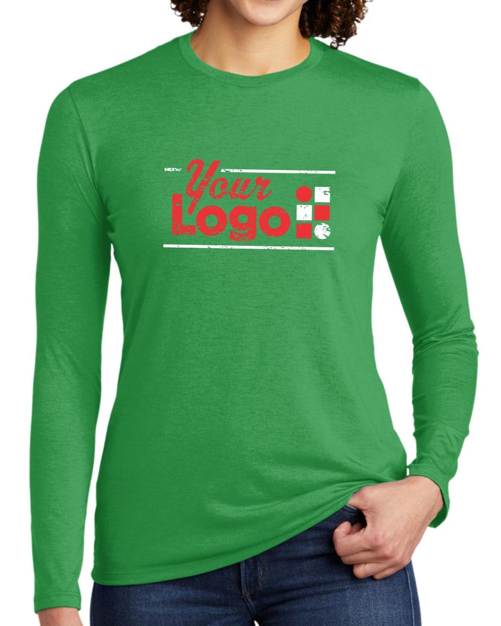 Allmade L/S Tri-Blend Custom T-Shirt, color: Enviro Green