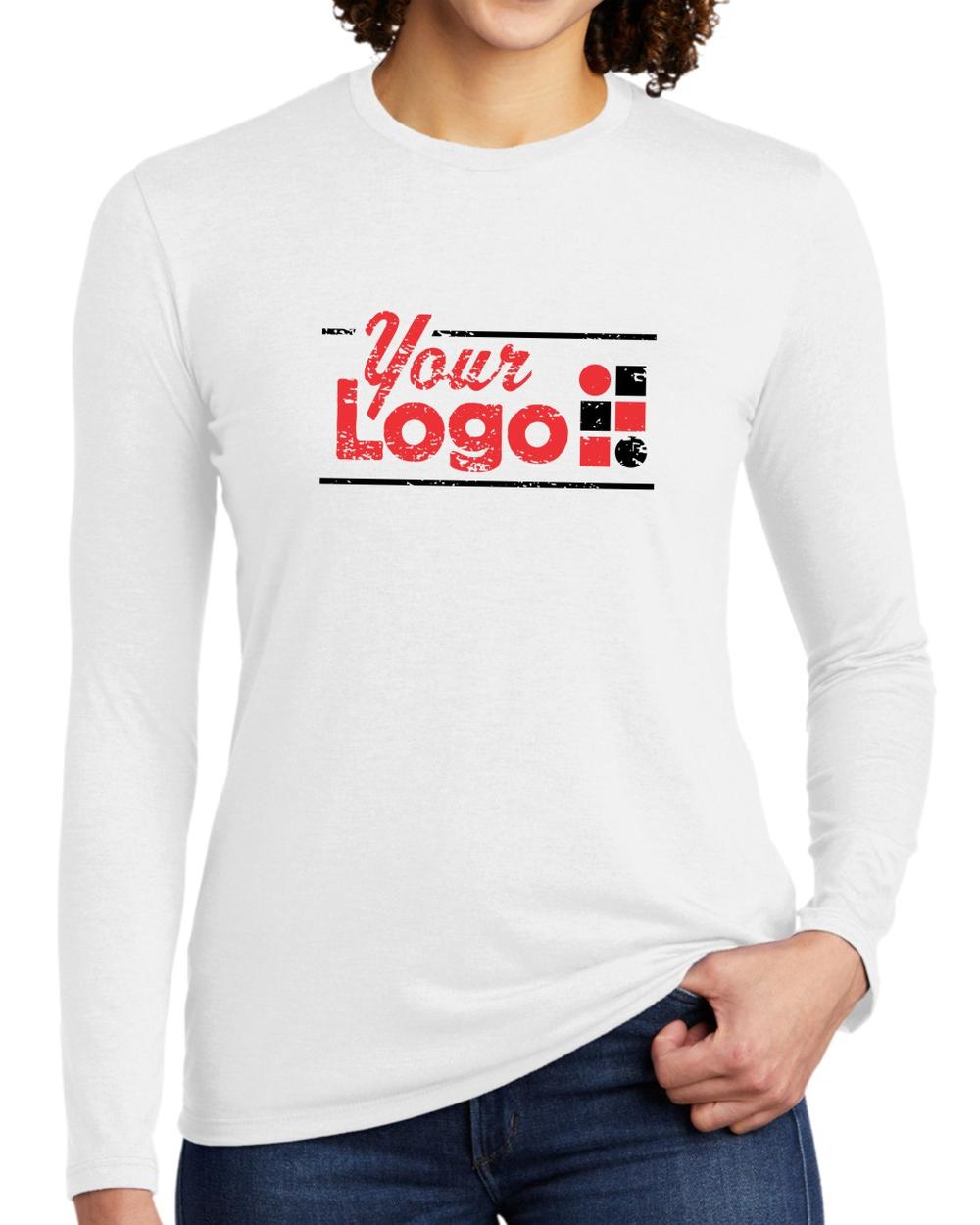 Allmade L/S Tri-Blend Custom T-Shirt, color: Fairly White