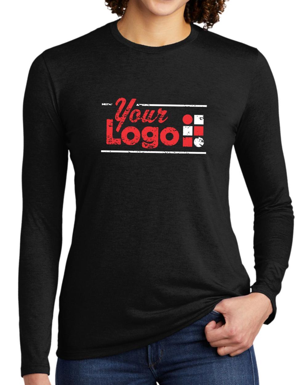 Allmade L/S Tri-Blend Custom T-Shirt, color: Space Black