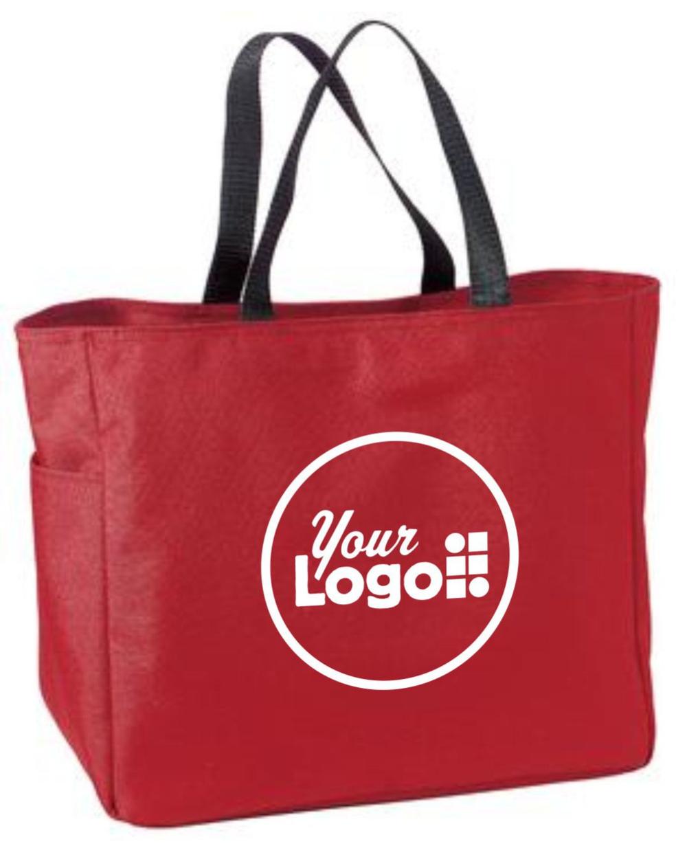 Port Authority Essential Custom Tote Bag, color: Red