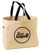 Port Authority Essential Custom Tote Bag, color: Stone