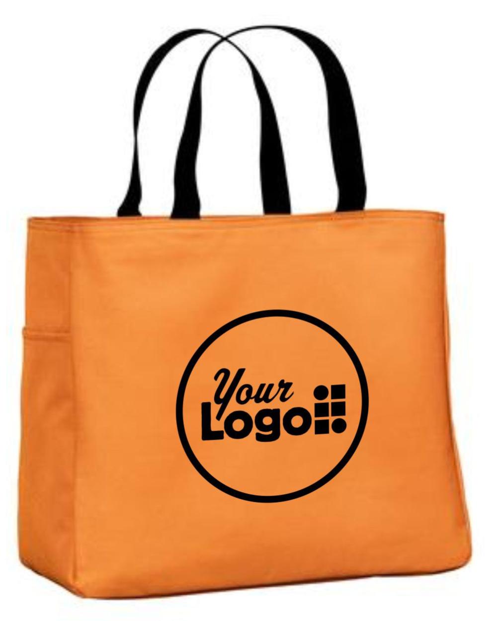 Port Authority Essential Custom Tote Bag, color: Tangerine