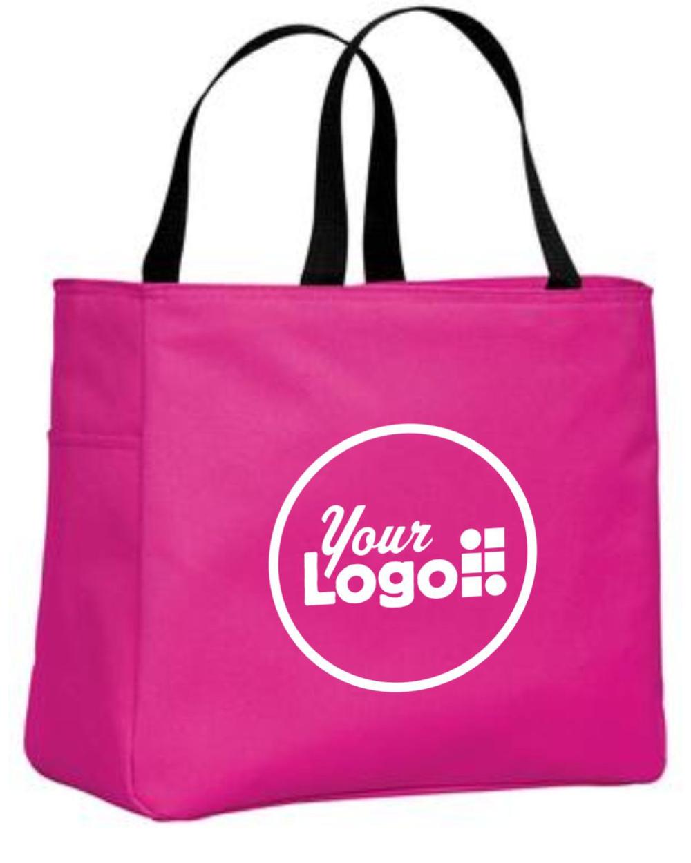 Port Authority Essential Custom Tote Bag, color: Tropical Pink