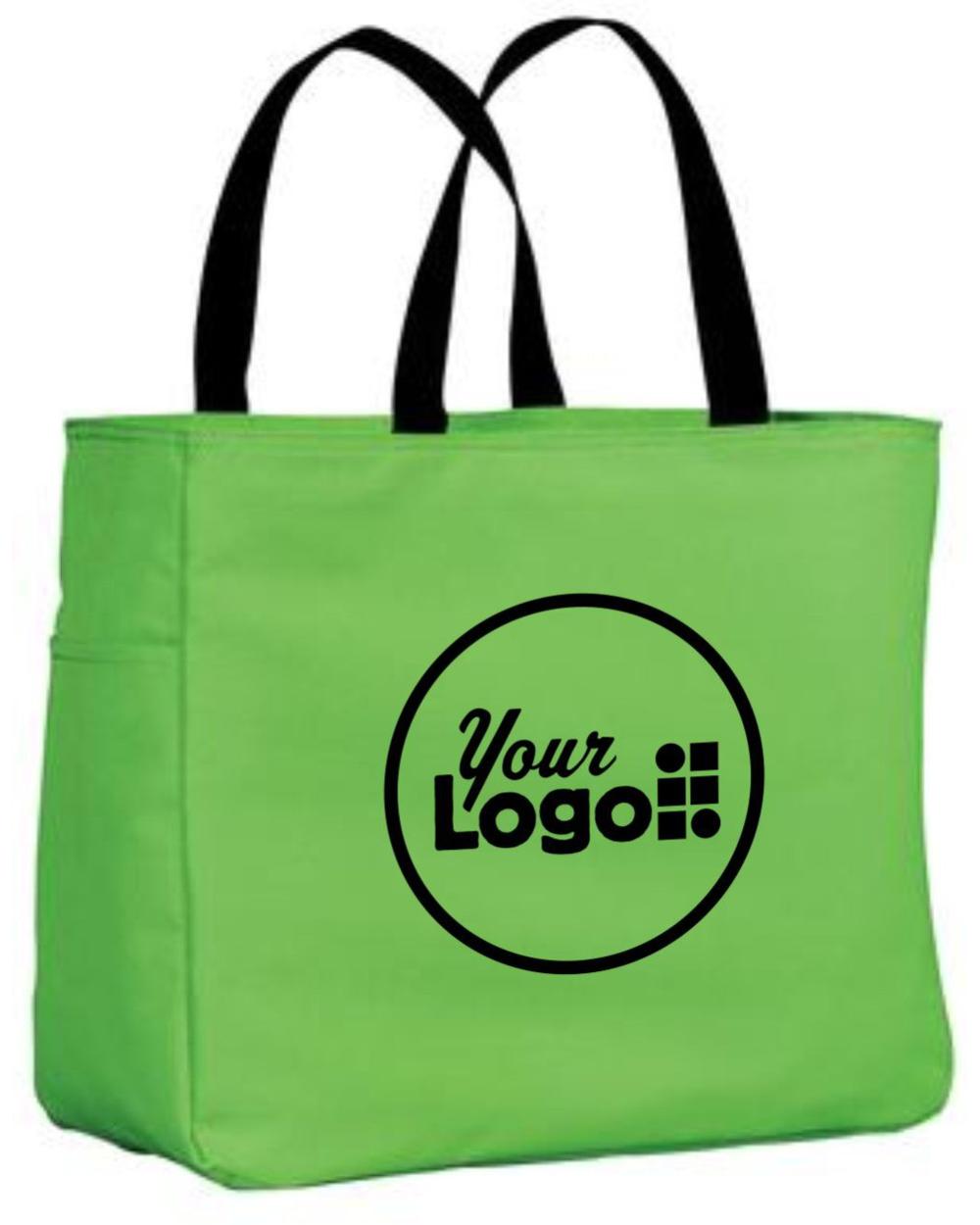 Port Authority Essential Custom Tote Bag, color: Bright Lime